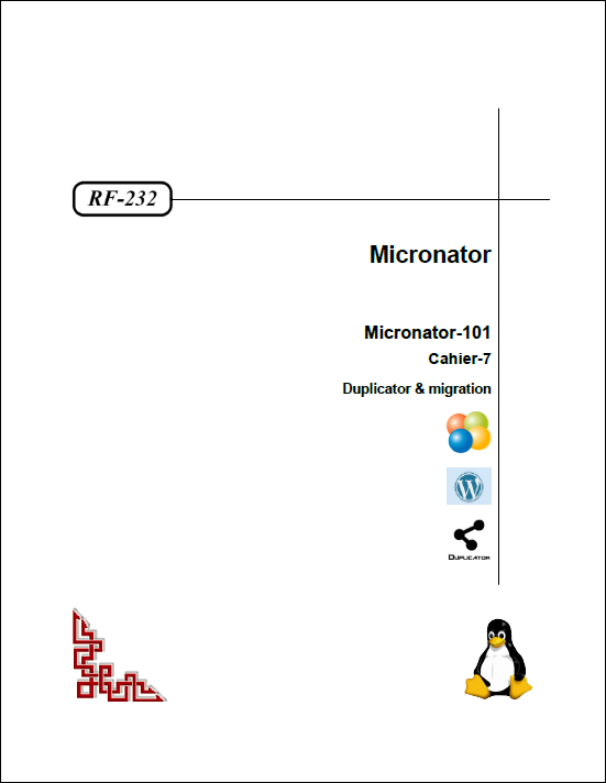 Cahier-7: Duplicator & migration