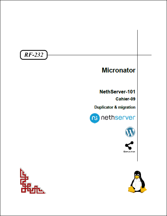 NethServer-101, Cahier-09: Duplicator & migration