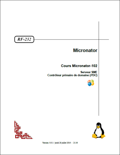 RF-232 Cours Micronator-102 Page titre