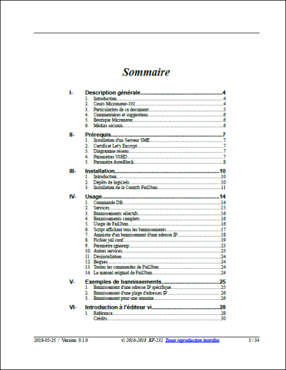 SME-9.2 & Fail2ban Sommaire